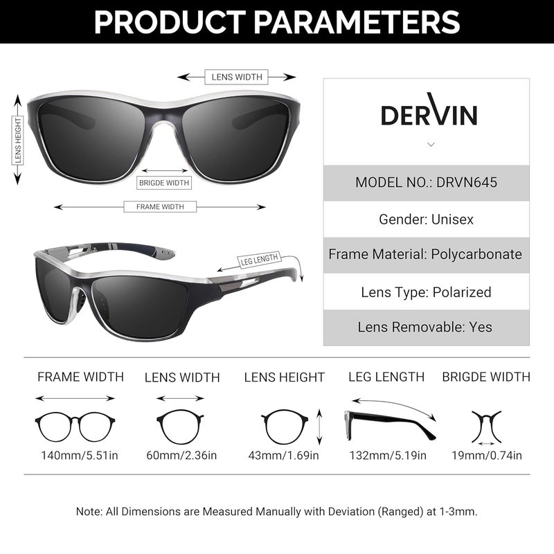 Dervin UV Protected Polarized Sports Sunglasses for Men Driving Cycling Fishing Cricket Sunglasses - Image 5