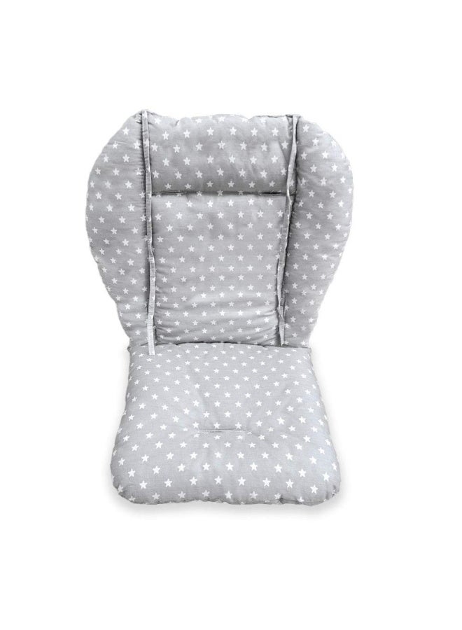 Kocpudu High Chair Cushion, High Chair Pad/seat Cushion/baby High Chair Cushion,soft and Comfortable,light and Breathable,make The Baby More Comfortable (gray Background Stars Pattern) - Image 4