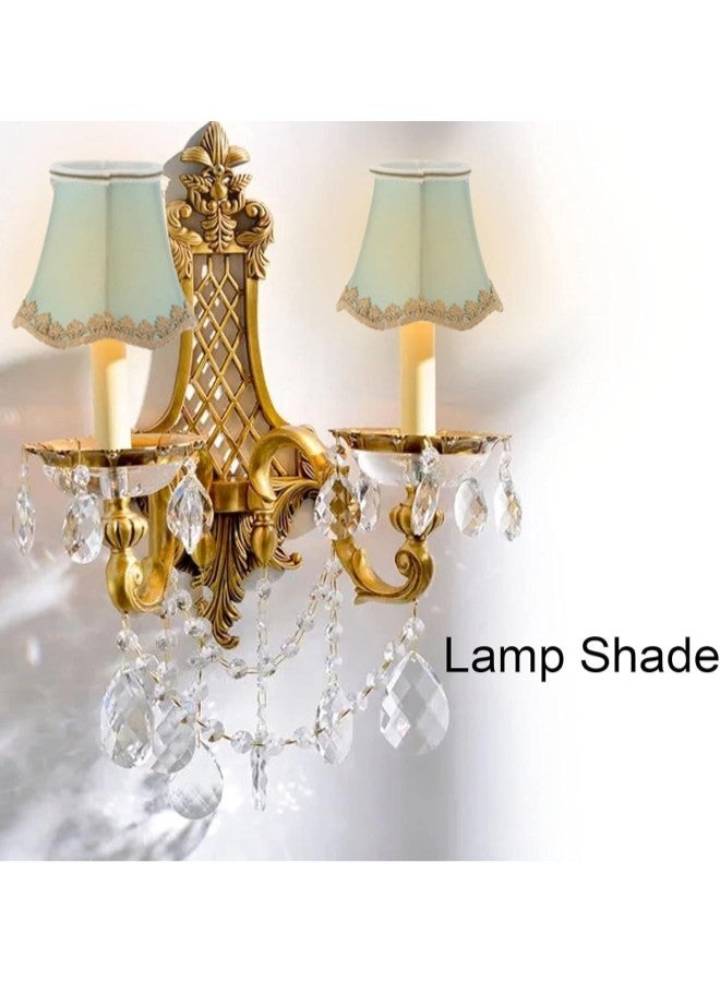 klarako 3Pcs Fabric Lampshade Clip?Type Modern European Style E14 Lamp Cover for Home Hotel KTV Green - Image 1