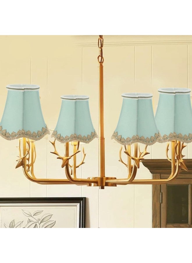 klarako 3Pcs Fabric Lampshade Clip?Type Modern European Style E14 Lamp Cover for Home Hotel KTV Green - Image 3