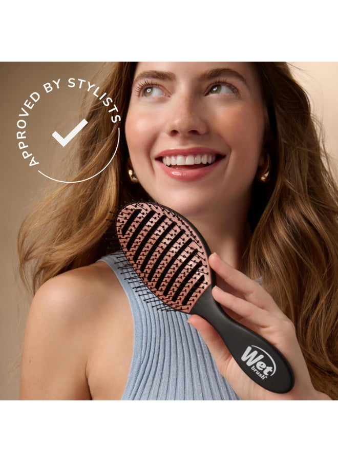 Wet Brush Ceramic Speed Dry Detangling Hair Brush for Wet & Dry Hair – Black - Image 5