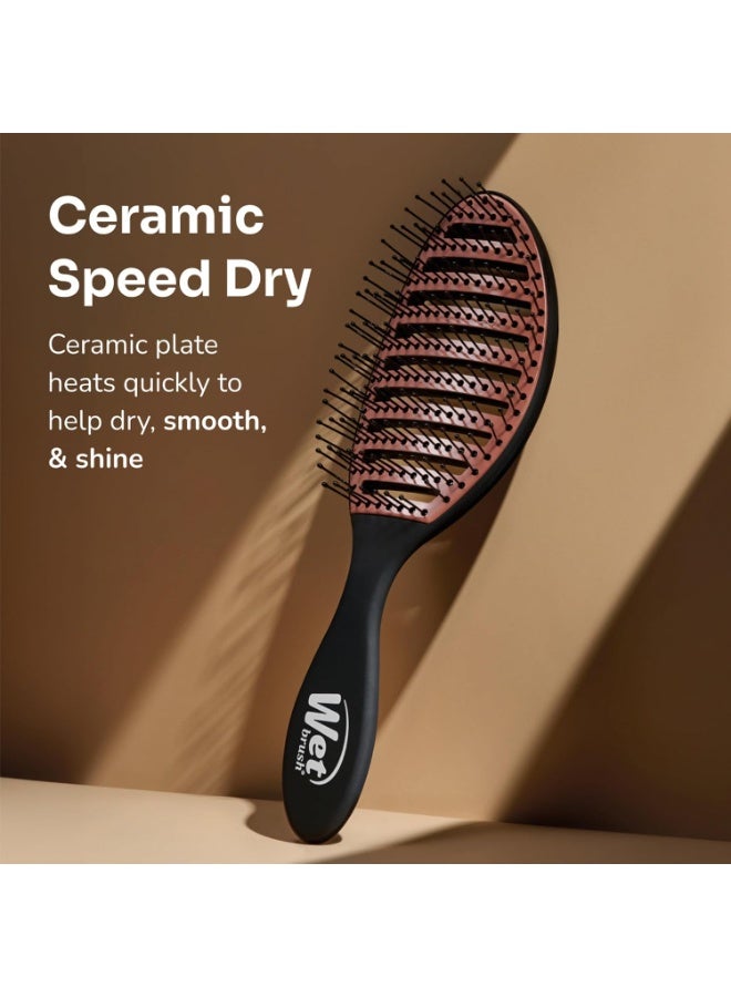 Wet Brush Ceramic Speed Dry Detangling Hair Brush for Wet & Dry Hair – Black - Image 3