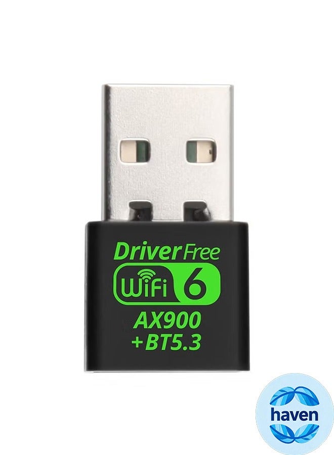HAVEN Wireless USB WiFi Adapter,900Mbps Dual Band 2.4/5Ghz Wireless Network External Receiver,for PC/Desktop/Tablet/Laptop, Support Windows 11/10/8.1/8/7/XP/Vista, macOS 10.11-10.15 - Image 1