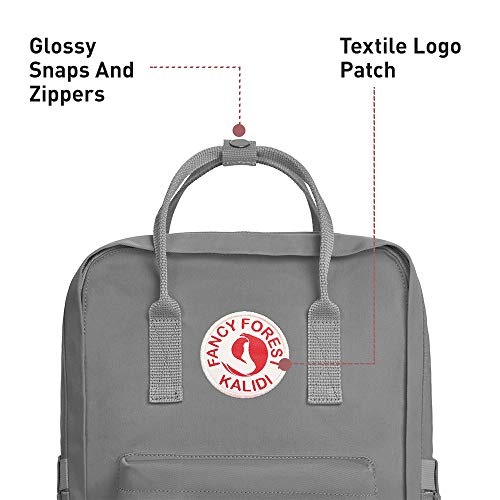 KALIDI Casual Laptop Backpack 15 Inches Classic Camping Rucksack Travel Outdoor Square Daypack College Hiking Gym Bag, Grey - Image 4