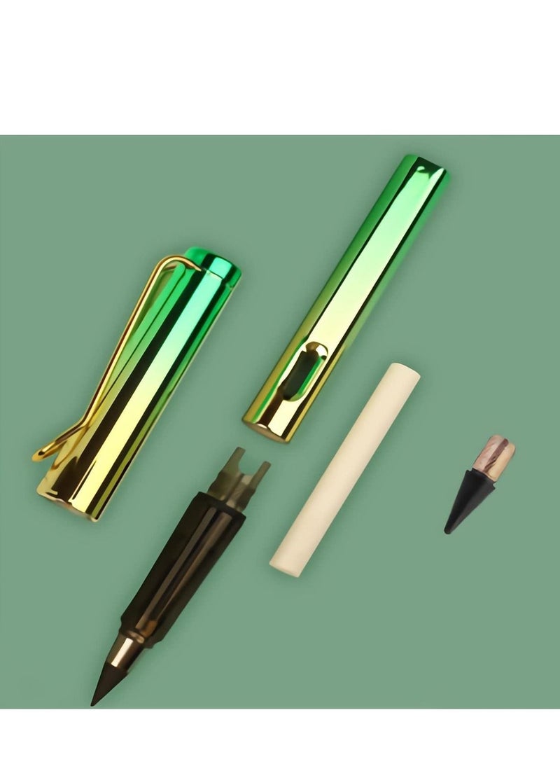 SYOSI 6pcs Inkless Pencils Eternal, Everlasting Pencil with 6 Replaceable Head, Infinite Pencil, Tree-Friendly Cute Forever Pencil for Kids Writing, Sketch, Drawing 6 Pencils + 6 Erasers - Image 2