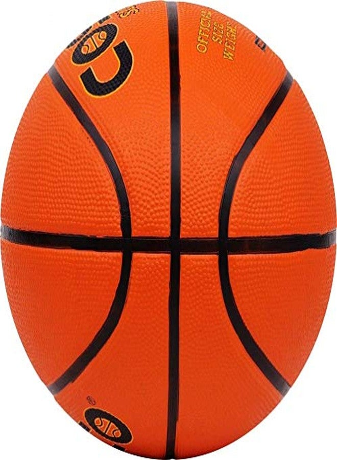 Cosco Dribble Rubber Moulded Basketball Orange Size_5 - Image 3