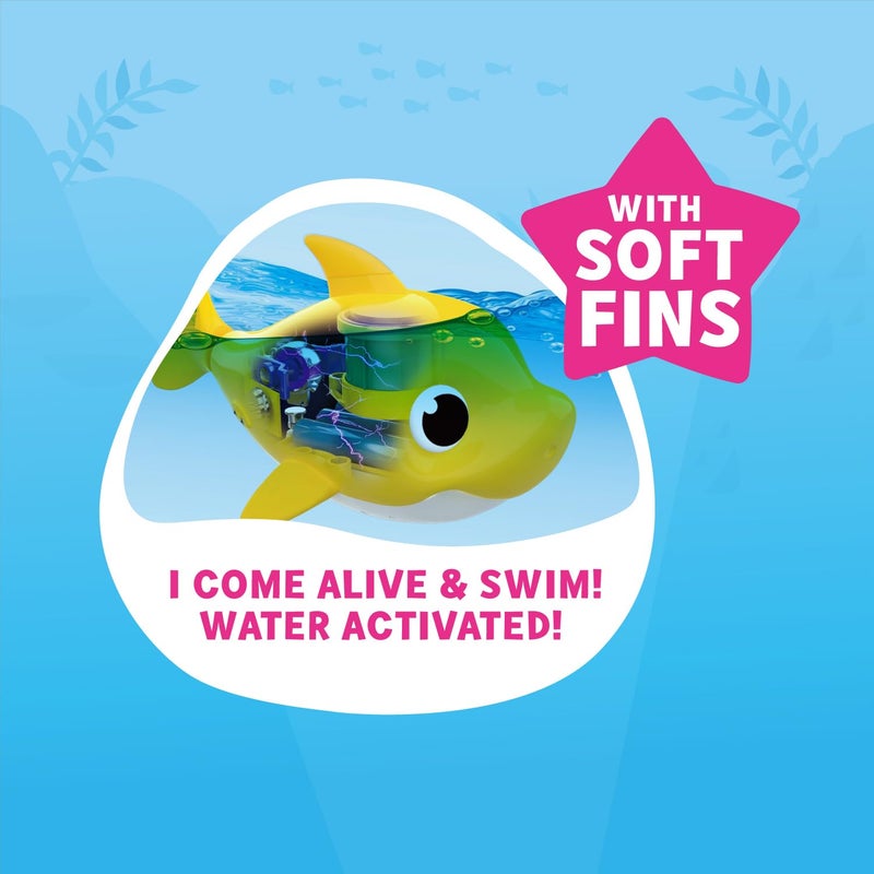 ROBO ALIVE روبو أليفي جونيور بيبي شارك نسخة زعانف السيليكون الجديدة تغني وتسبح مامي شارك (وردي) من زورو - Image 2