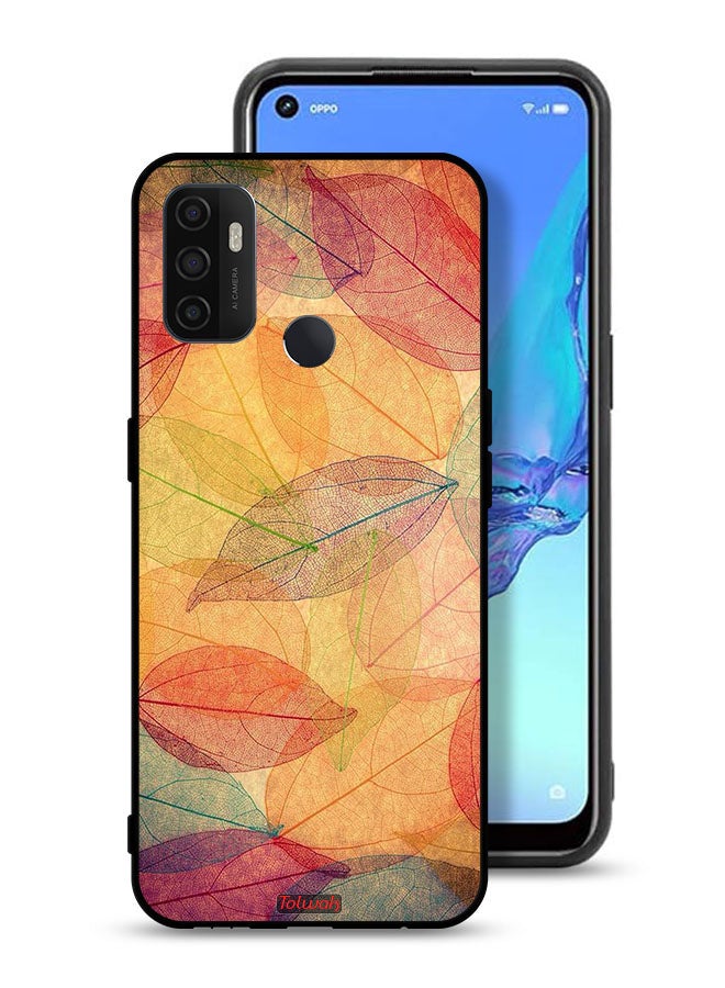 Tolwak Oppo A32 Protective Case Cover Leaves Abstract Digital Art - Image 1