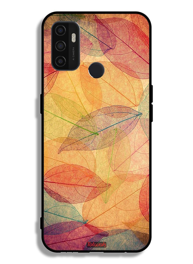 Tolwak Oppo A32 Protective Case Cover Leaves Abstract Digital Art - Image 2