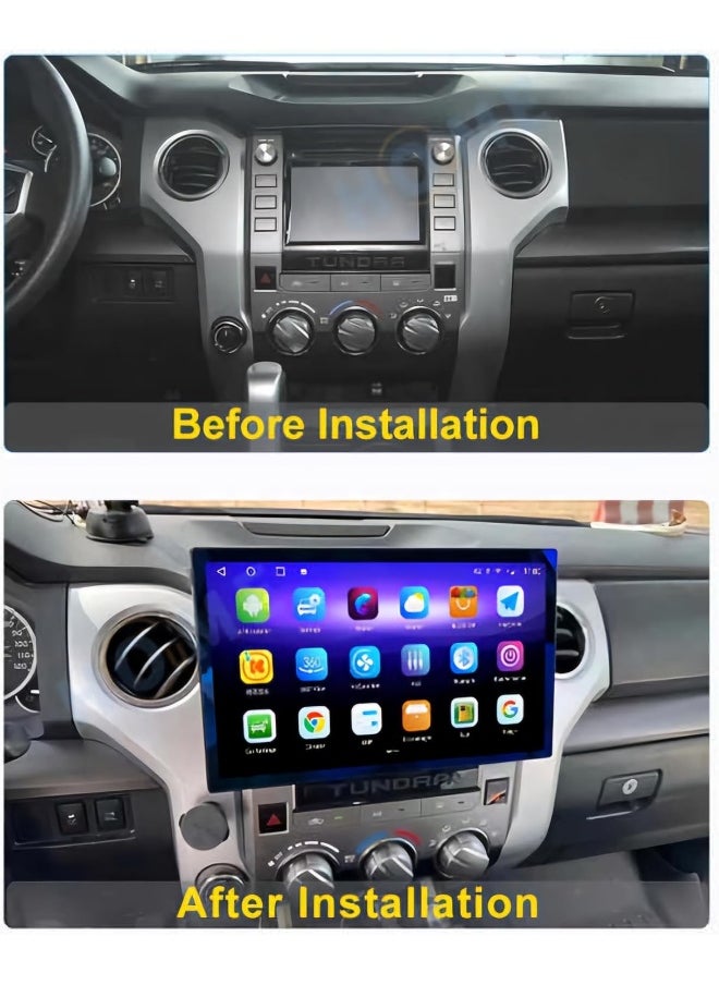 Vierex Fit Toyota Tundra Car Stereo Android Screen Toyota Tundra 2014-2021 With Apple Carplay Android Auto Wireless WiFi DSP AHD Camera Included Fast Interface Quick Boot (13.3 Inch 4+32GB 360D Cameras)  - Image 2