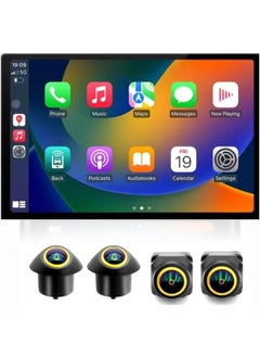 Fit Toyota Tundra Car Stereo Android Screen Toyota Tundra 2014-2021 With Apple Carplay Android Auto Wireless WiFi DSP AHD Camera Included Fast Interface Quick Boot (13.3 Inch 4+32GB 360D Cameras)