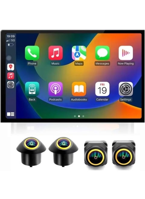 Fit Toyota Tundra Car Stereo Android Screen Toyota Tundra 2014-2021 With Apple Carplay Android Auto Wireless WiFi DSP AHD Camera Included Fast Interface Quick Boot (13.3 Inch 4+32GB 360D Cameras)