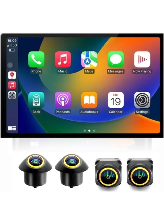 Vierex Fit Toyota Tundra Car Stereo Android Screen Toyota Tundra 2014-2021 With Apple Carplay Android Auto Wireless WiFi DSP AHD Camera Included Fast Interface Quick Boot (13.3 Inch 4+32GB 360D Cameras)  - Image 1