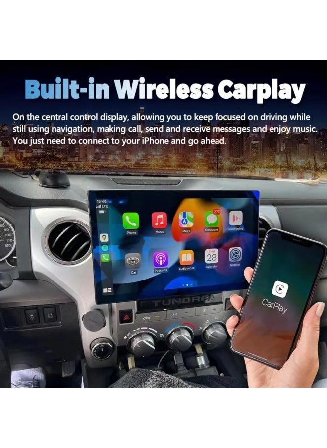 Vierex Fit Toyota Tundra Car Stereo Android Screen Toyota Tundra 2014-2021 With Apple Carplay Android Auto Wireless WiFi DSP AHD Camera Included Fast Interface Quick Boot (13.3 Inch 4+32GB 360D Cameras)  - Image 5