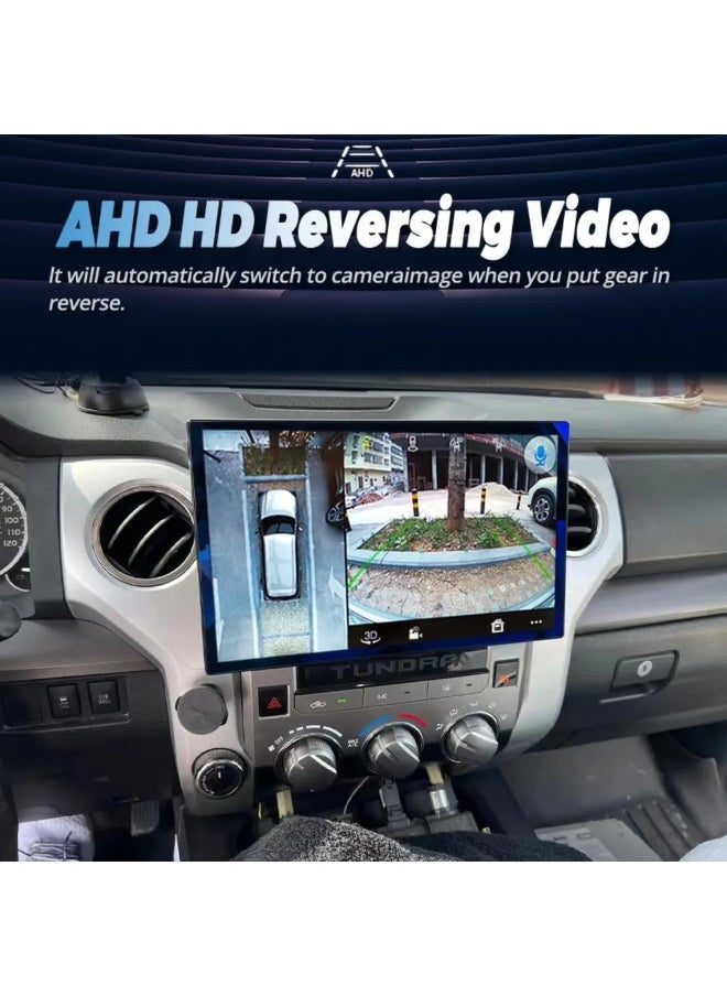 Vierex Fit Toyota Tundra Car Stereo Android Screen Toyota Tundra 2014-2021 With Apple Carplay Android Auto Wireless WiFi DSP AHD Camera Included Fast Interface Quick Boot (13.3 Inch 4+32GB 360D Cameras)  - Image 3