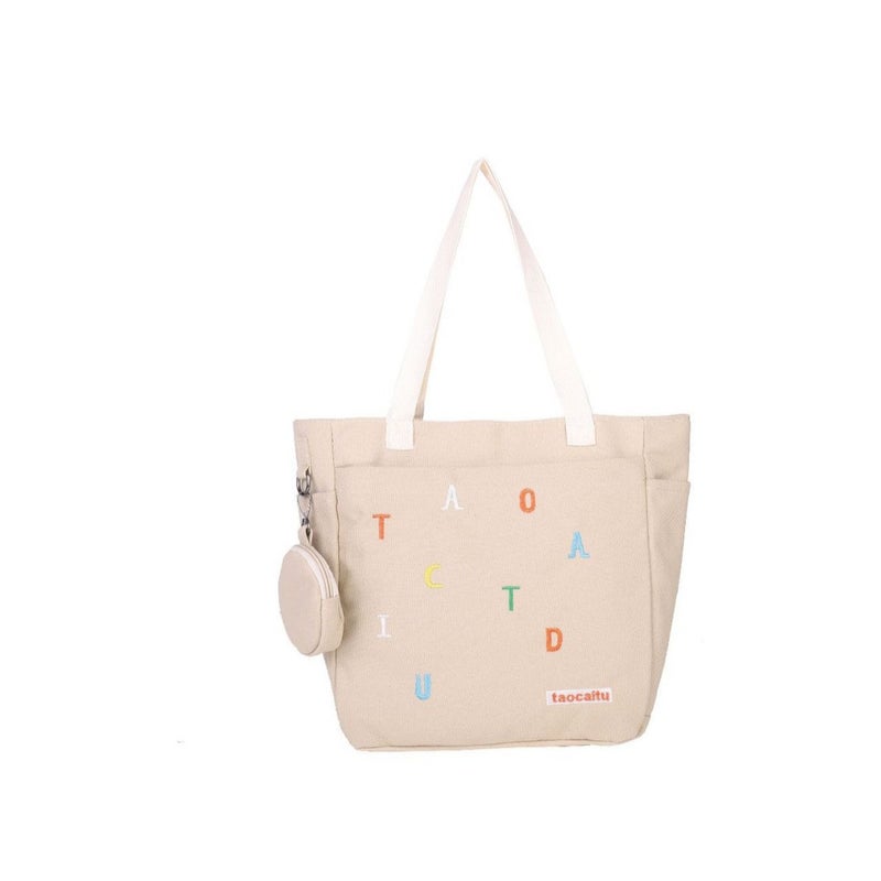 Women's Canvas Tote Bag with Embroidery - Image 5
