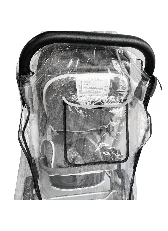 Ezkindheit Double Stroller Rain Cover,Rain Cover for Double Tandem Stroller,Big Size Universal Rain and Wind Cover  - Image 2