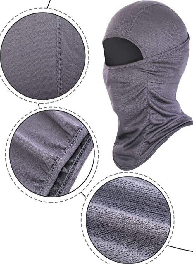 BISMAADH Balaclava Full Face Mask Winter Windproof Summer UV Protection Breathable Neck Gaiter Blue, Dark Grey - Image 5