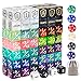 Ravonixis 100 PCS MTG Dice Set Ability Keyword Counters 11 Life Counter Shield Shaped Dice D20 Number Dice Buff Tokens with 2 Velvet Bags for Storage - Image 2