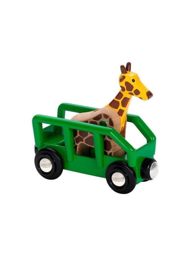BRIO World - 33724 Giraffe and Wagon Set | Imaginative Play Toy Train Accessory for Kids | FSC-Certified Wood | Engineered for Toddlers 3 and Up, Green - Image 2