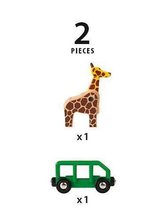 BRIO World - 33724 Giraffe and Wagon Set | Imaginative Play Toy Train Accessory for Kids | FSC-Certified Wood | Engineered for Toddlers 3 and Up, Green - Image 4