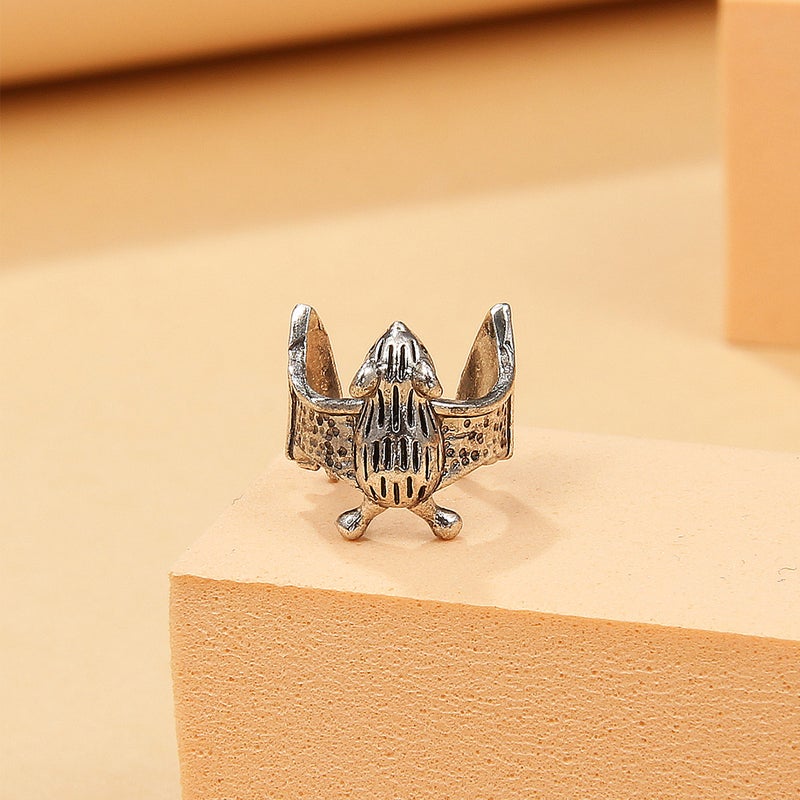 ofeankri European and American Cross-Border Dark Style Personalized Non-Piercing Ear Clip, Trendy Bat Earrings for Men and Women - Image 2