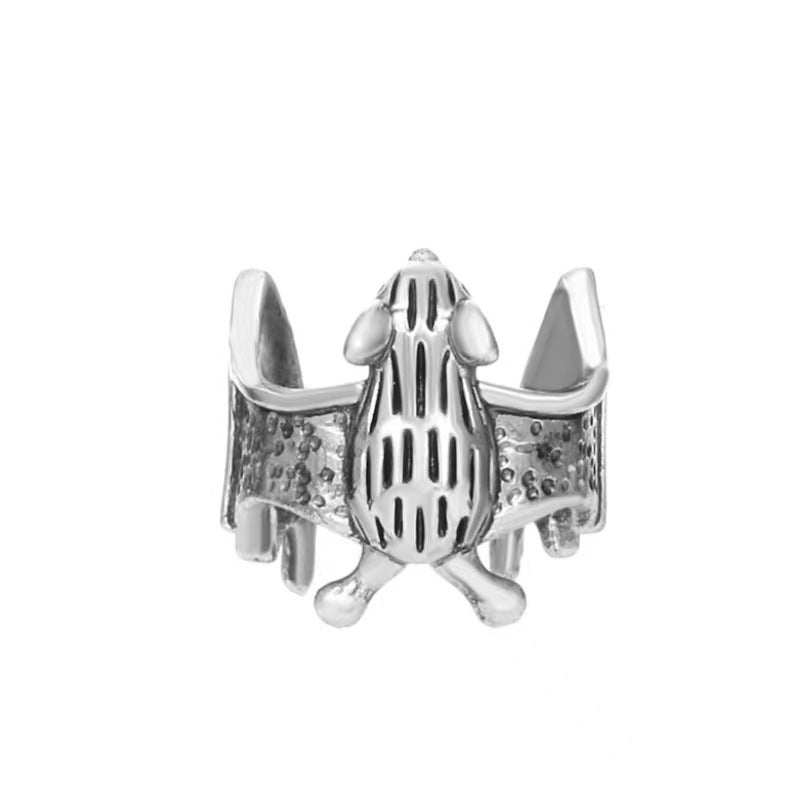 ofeankri European and American Cross-Border Dark Style Personalized Non-Piercing Ear Clip, Trendy Bat Earrings for Men and Women - Image 5