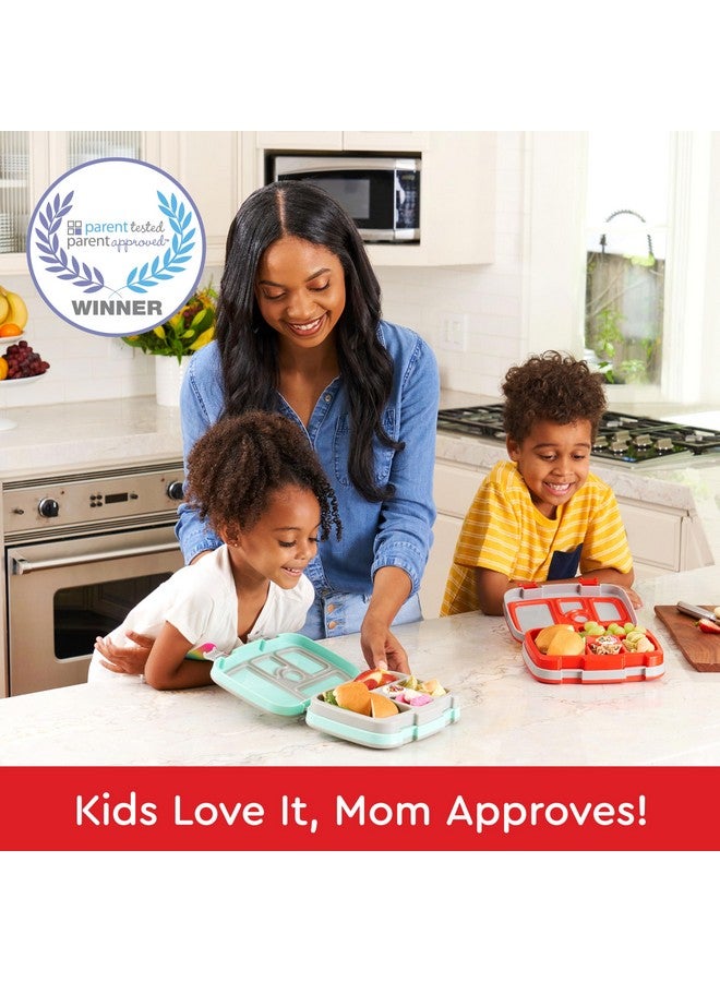 بنتجو صندوق غداء للأطفال من Bentgo Kids Prints، مقاوم للتسرب، بخمسة أقسام، بتصميم بينتو - أحجام مثالية للحصص للأعمار من 3 إلى 7 سنوات، متين، مقاوم للسقوط، آمن للاستخدام في غسالة الأطباق، ومصنوع من مواد خالية من مادة BPA (مناسب للشاحنات) - Image 1