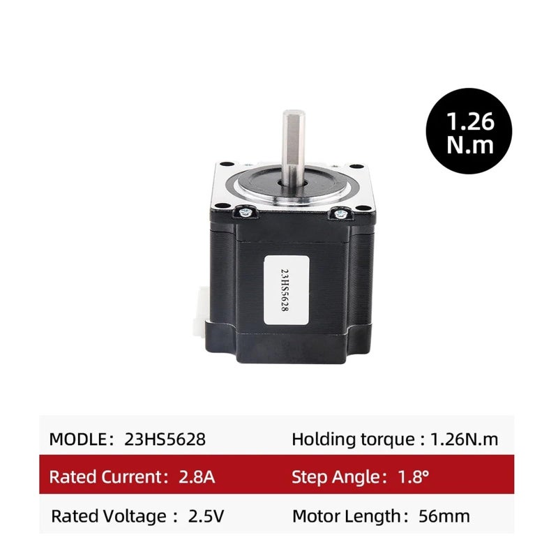 NEMA23 Biaxial Stepper Motor 23HS5628 SZ 2 8A 126N Cm 8mm Shaft For 3D Printer - Image 4