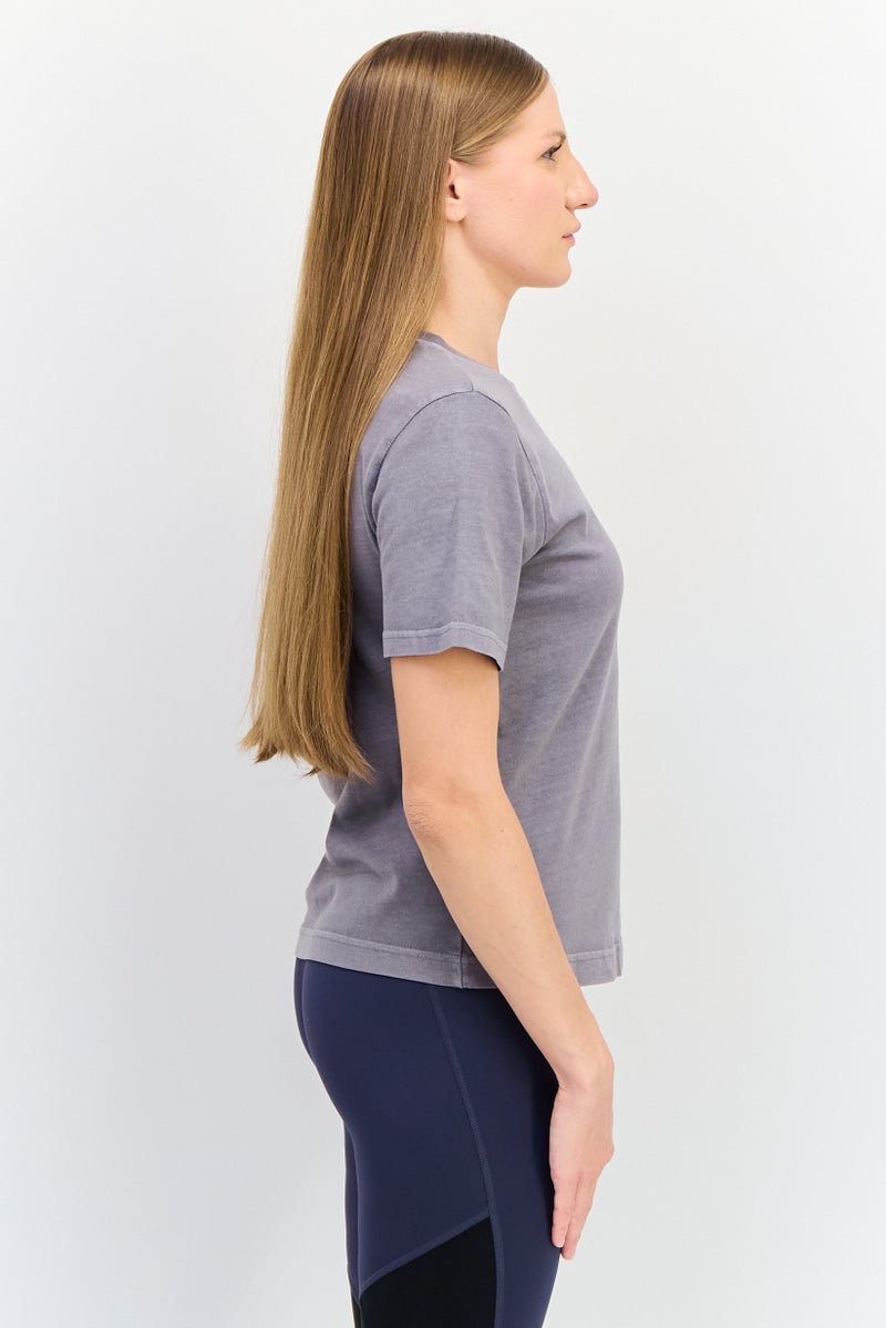 Reebok Women Sportswear Fit Short Sleeves Outdoor Top, Grey - Image 4