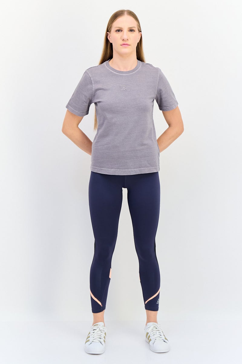 Reebok Women Sportswear Fit Short Sleeves Outdoor Top, Grey - Image 3