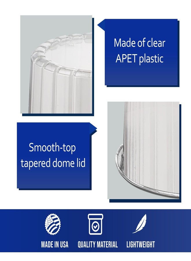 MT Products Round PET Plastic Cake Container 8" - Plastic Bakery Boxes (Pack of 5) - Made in the USA - Image 3