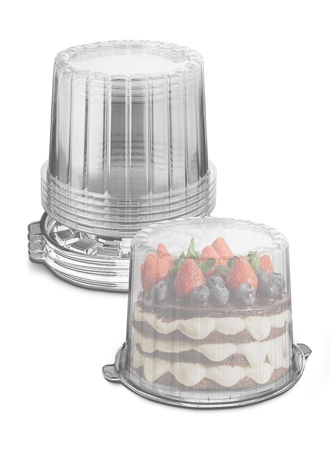 MT Products Round PET Plastic Cake Container 8" - Plastic Bakery Boxes (Pack of 5) - Made in the USA - Image 1