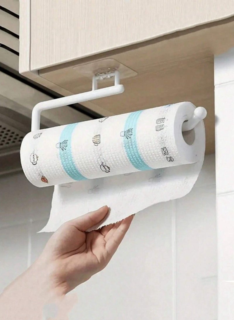 Kitchen Paper Towel Holder - Wall-Mounted Toilet Paper Holder with Stylish Design, Self-Adhesive, 1 Piece, Cabinet Storage Organizer for Kitchen & Bathroom Accessories - Image 1