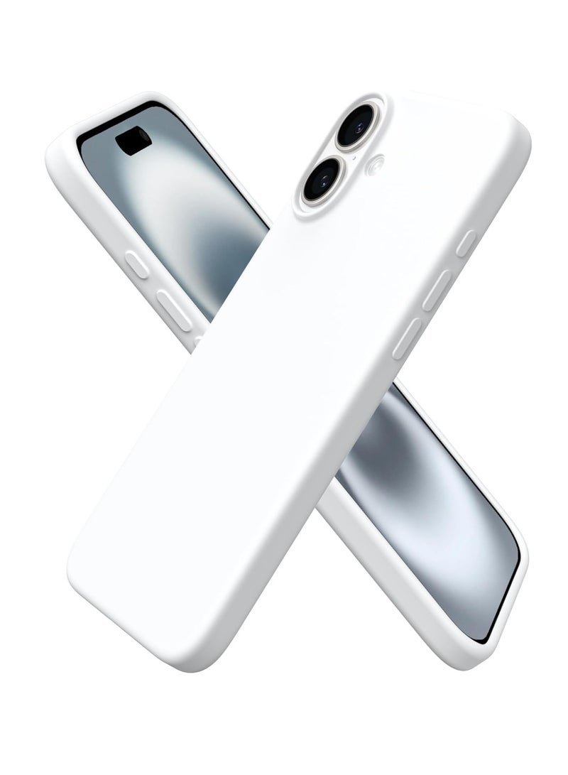 TIGER Case Compatible with iPhone 16 Plus | Liquid Soft Silicone iPhone 16 Plus Cover | Shockproof Gel Rubber Phone Case with Inside Microfiber Lining | Full Body Protection | Anti-Slip | Scratch-Resistant | Wireless Charging Compatible | Ultra-Slim & Lightweight for iPhone 16 Plus 6.7 inch (White, iP 16 Plus) - Image 1