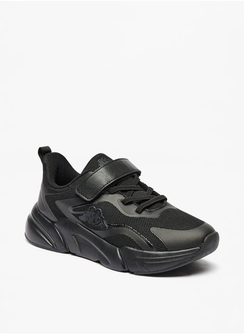 Kappa Boys Textured Sports Shoes with Hook and Loop Closure