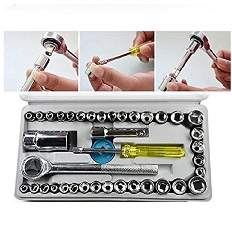MLD home needs 40Pc Multi Purpose Combination Socket Wrench Set