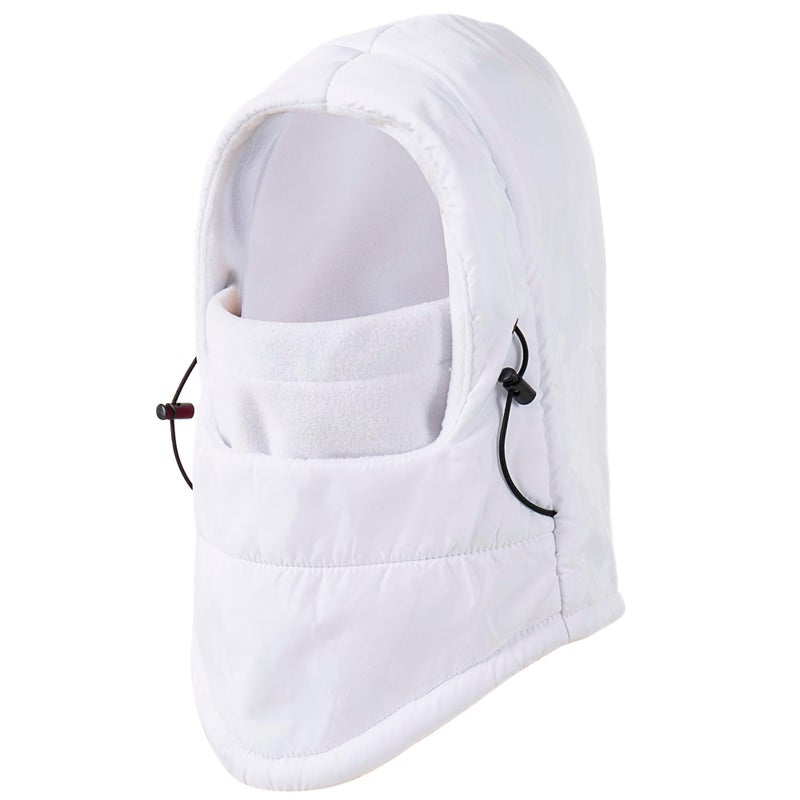 Tyzrdnac Balaclava Ski Mask Fleece Lining Windproof Warm Adjustable Thermal Winter Cold Weather Face Mask for Men Women White - Image 1