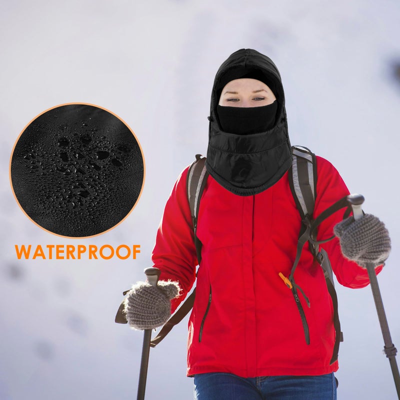Tyzrdnac Balaclava Ski Mask Fleece Lining Windproof Warm Adjustable Thermal Winter Cold Weather Face Mask for Men Women White - Image 4