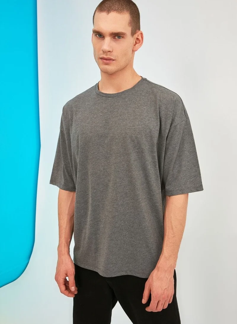 trendyol Printed Oversize Crew Neck T-Shirt
