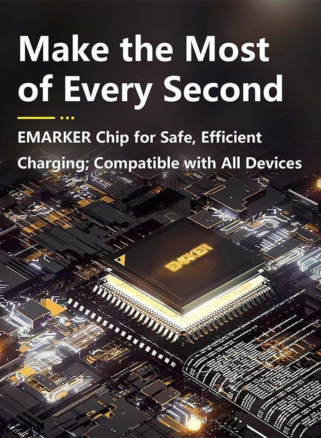 دوداو كابل شحن سريع PD 60 وات بطول 2 متر، كابل شحن سريع من النوع C، كابل شحن من النايلون من النوع C إلى النوع C - Image 5