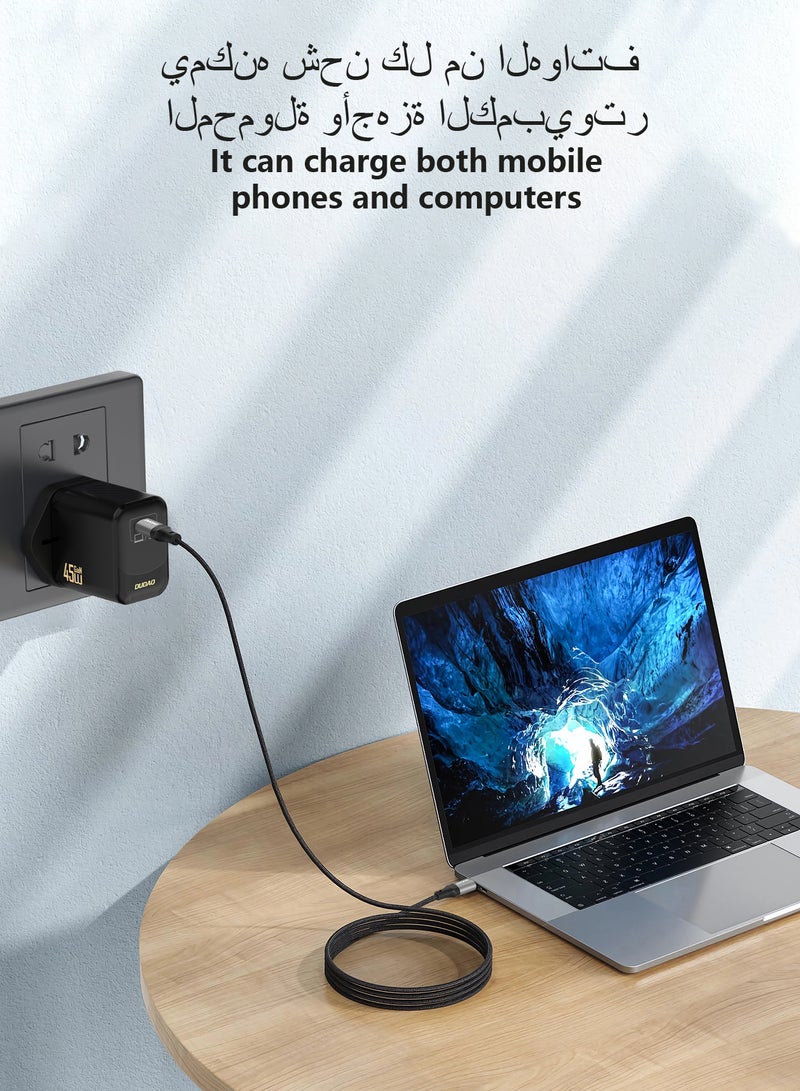 دوداو كابل شحن سريع PD 60 وات بطول 2 متر، كابل شحن سريع من النوع C، كابل شحن من النايلون من النوع C إلى النوع C - Image 4