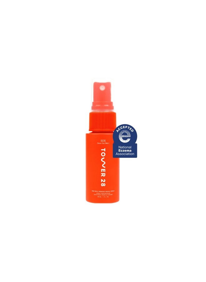 TOWER 28 Tower 28 SOS Daily Rescue Facial Spray for Sensitive Skin, Hypochlorous Acid Spray Helps Reduce Redness and Breakouts, Travel Size Toner for Face, 1 FL Oz  - Image 1