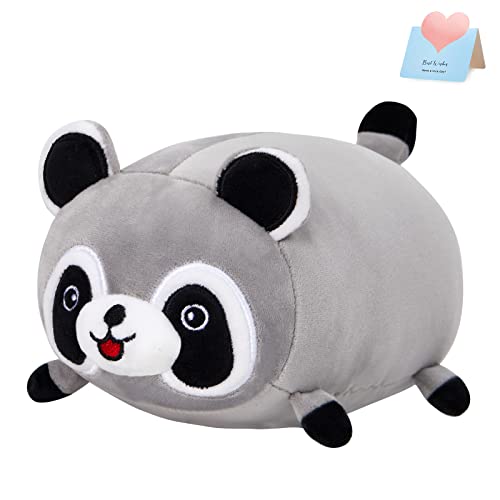 CozyWorld 14 Raccoon Plush Stuffed Animals Stackable Plushie Squishy Racoon Pillow Special Day Holiday Birthday Gifts for Kids Boys Girls - Image 1
