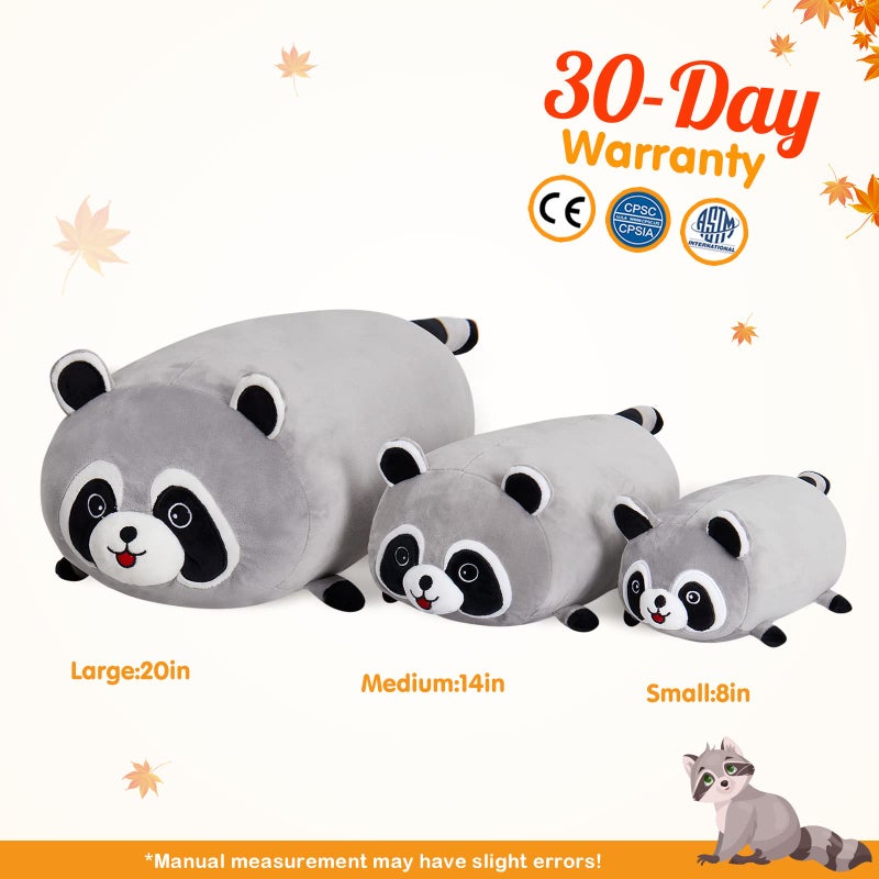 CozyWorld 14 Raccoon Plush Stuffed Animals Stackable Plushie Squishy Racoon Pillow Special Day Holiday Birthday Gifts for Kids Boys Girls - Image 3