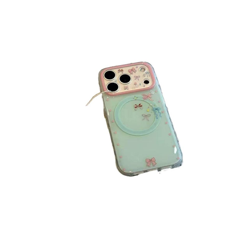 MagSafe Case for iPhone 16 / 16 Plus / 16 Pro / 16 Pro Max with Drop Protection and Strong Magnetic plus Shockproof plus Bow Design plus Anti-Slip Grip in Butterfly - Image 2