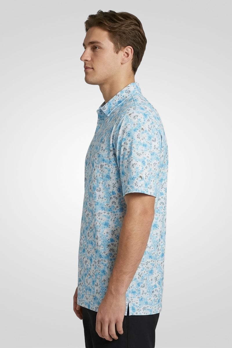 Greg Norman Men Sportswear Fit Short Sleeve Outdoor Polo Shirt, Multicolor - Image 3