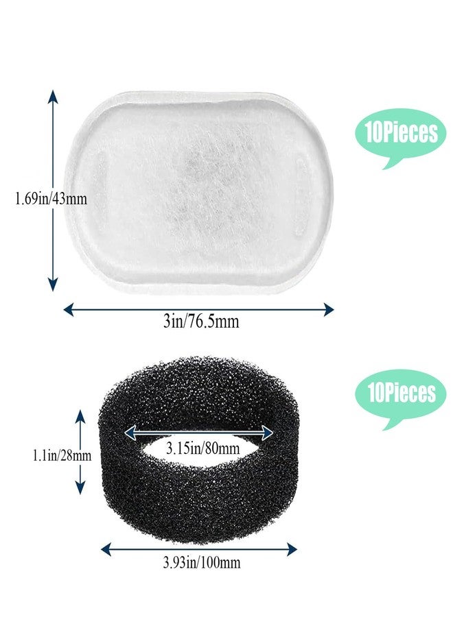 TuTuYa 20Pcs Cat Water Fountain Filter, for 108oz/3.2L&67oz/2L Pet Fountain - Image 4