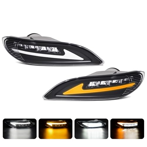 OKSIWA LED Fog Lights with DRL for Toyota Camry 2002-2004,Corolla 2005-2008,Solara 2002-2003,Front Driving Fog Lamps with Dynamic Turn signal,Starting Animated, Only Include DRL Wiring Harness - Image 1