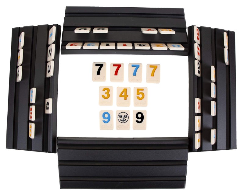 Pressman Rummikub Large Numbers Edition - The Original Rummy Tile Game Blue, 5" - Image 3